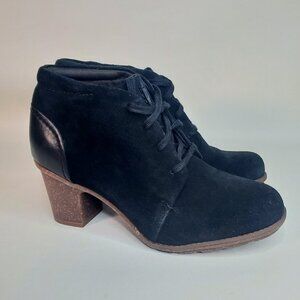 Clarks Black Suede Ankle Boots